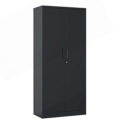 Metal Garage Storage Cabinet, Tool Locking Cabinet With Doors And 4 Shelves, Entryway Cabinet