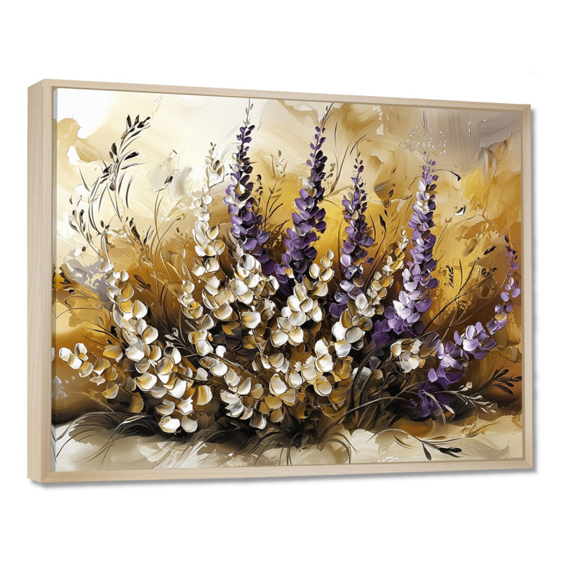 Jaak - Floral Canvas Art Print, H 12 po x l 20 po, Floater Framed, Natural