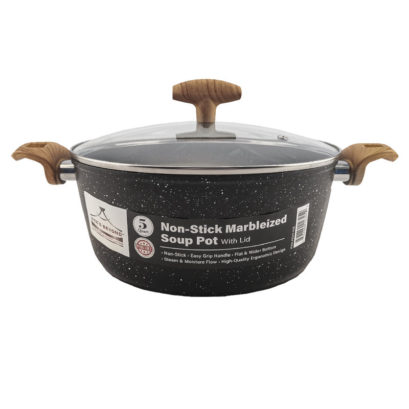5 Qt. Marbleized Non-Stick Stock Pot, 5 quarts