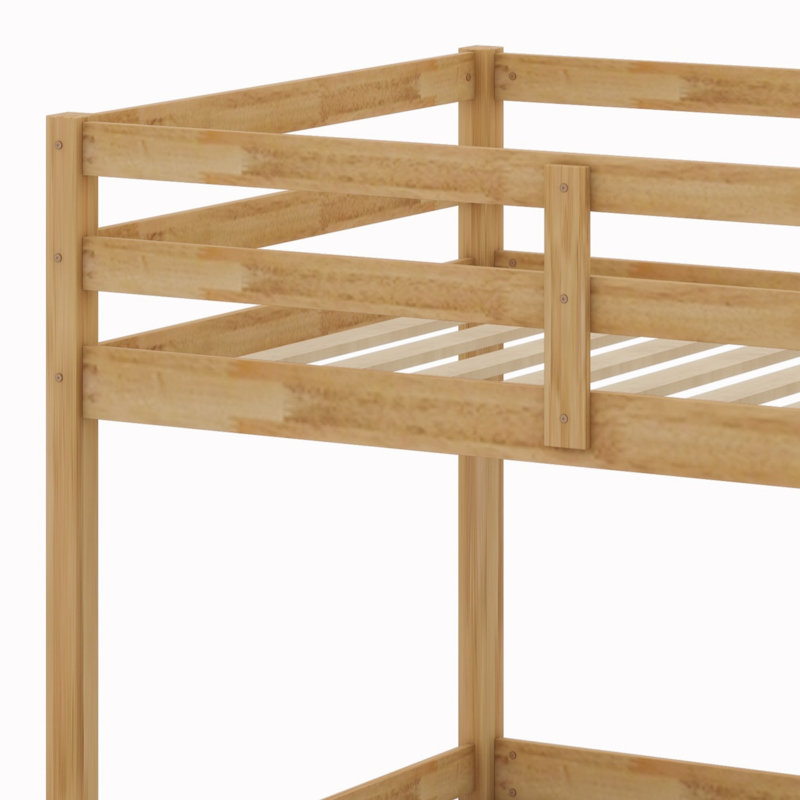Floor Bunk Bed With Ladder, Natural