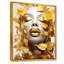 Portrait de femme blanche et dorée avec feuilles I - Fashion Woman, art sur toile-1639956376-1816386905