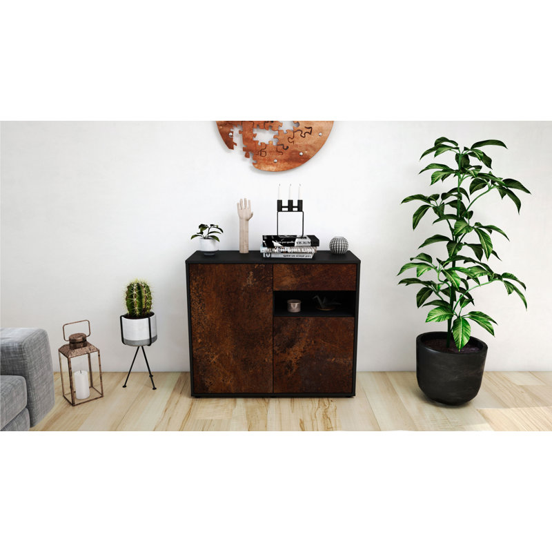 Rayburn 92cm Sideboard, Anthracite/Rust