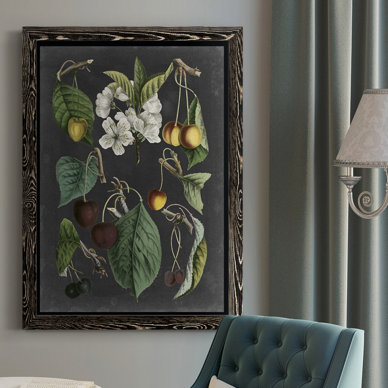 Orchard Variétés II, peinture sur toile encadrée, H 37,5 po x l 27,5 po x P 1 po, Noir, noir, noir, noir