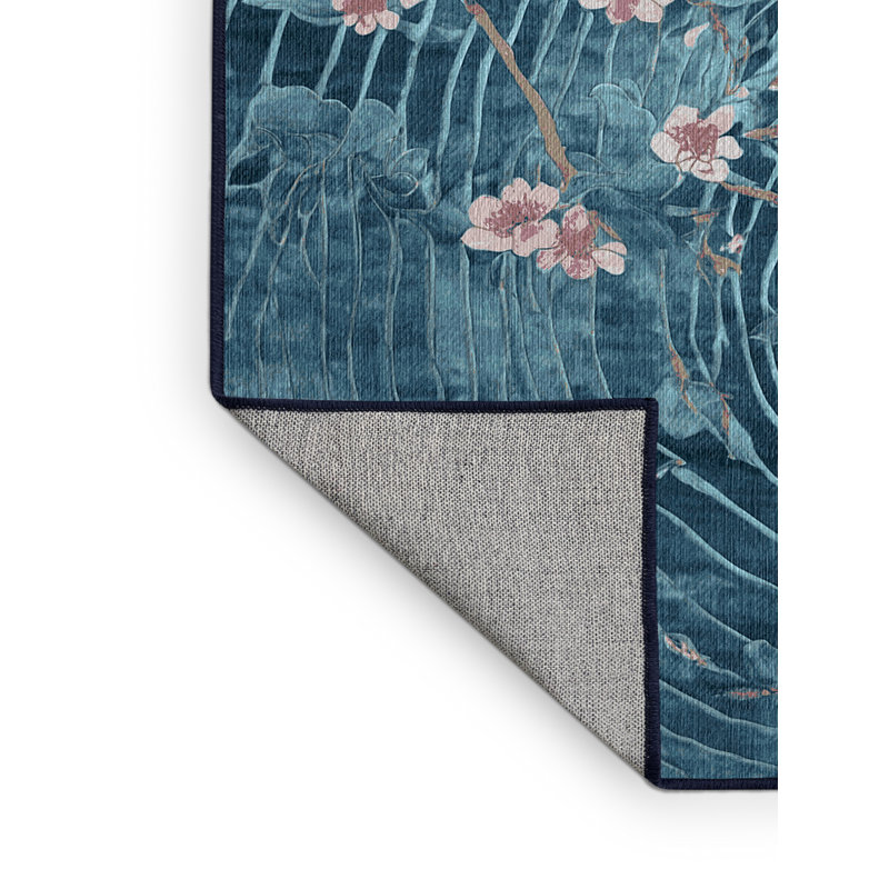 Tapis gris lavable à la machine, Rectangle 6 pi x 9 pi