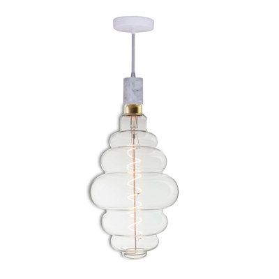 Luminaire suspendu pour une seule ampoule 1 lumières Bermudez