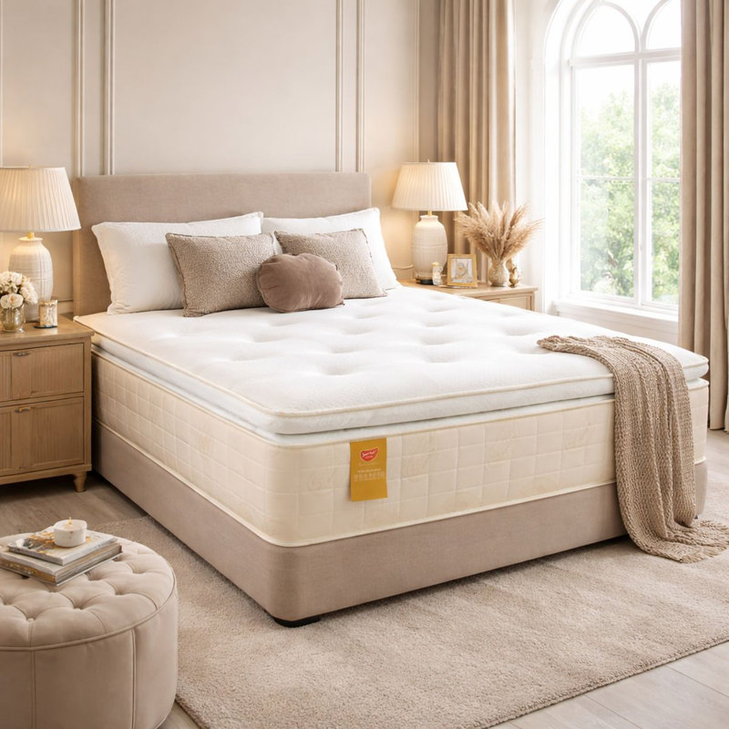 Pillow-Top Open Coil Mattress, Super King (6')