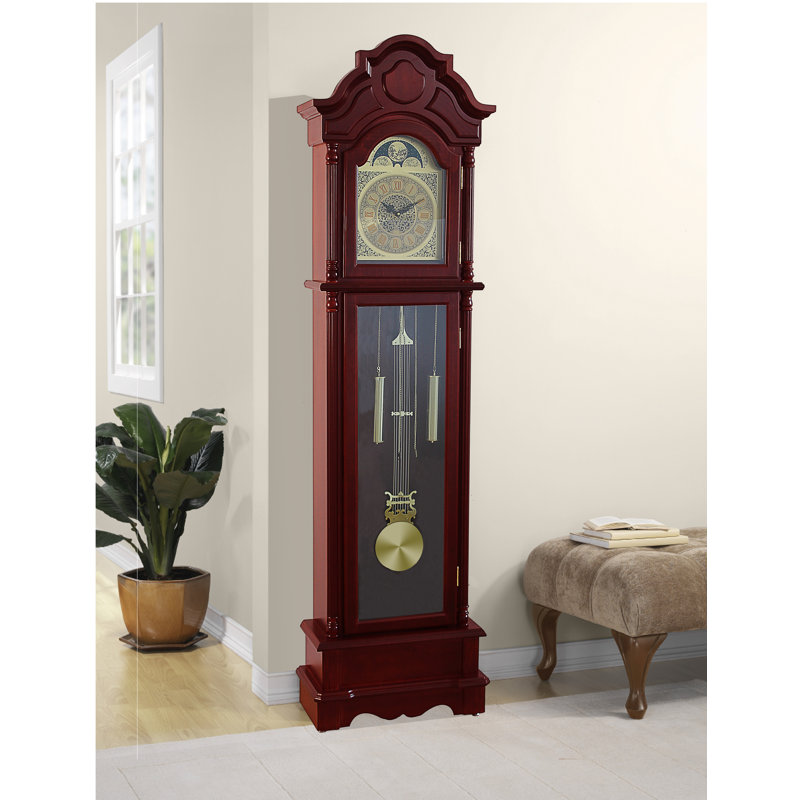 Horloge grand-père en bois 77 po H