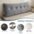 Oversized Chenille Bed Reading Pillow With Triangular Support & Side Pockets-124001993-124001994