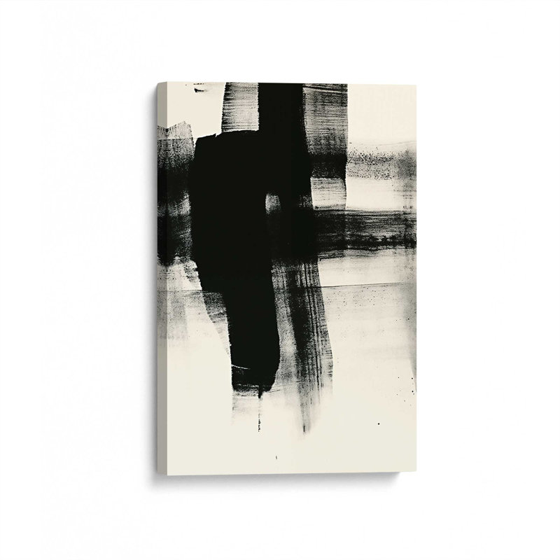 Impression sur toile gris anthracite Whisper III, H 18 po x l 12 po x P 1,25 po, Toile tendue
