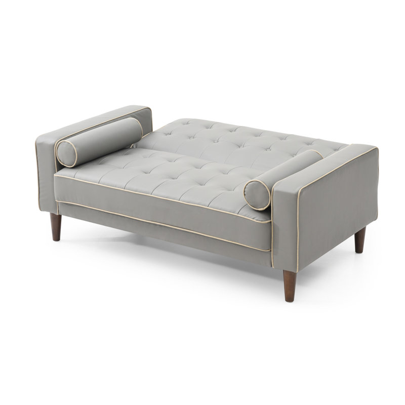 Causeuse contemporaine grise pour deux, Gris