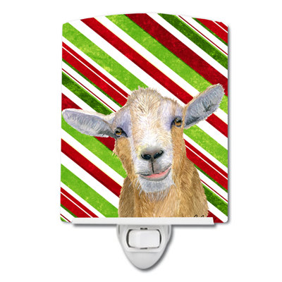 Goat Snowflakes Holiday Christmas Ceramic Night Light