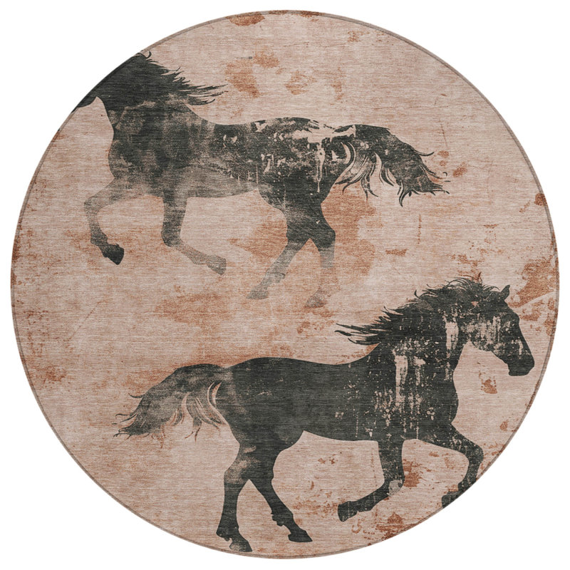 Tapis rond lavable pour l'extérieur 8 pi