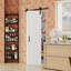 CHIC Mode Doors Porte de grange pliante double à panneaux creux de 72 po x 84 po avec quincaillerie double avec quincaillerie-97771149-116615763