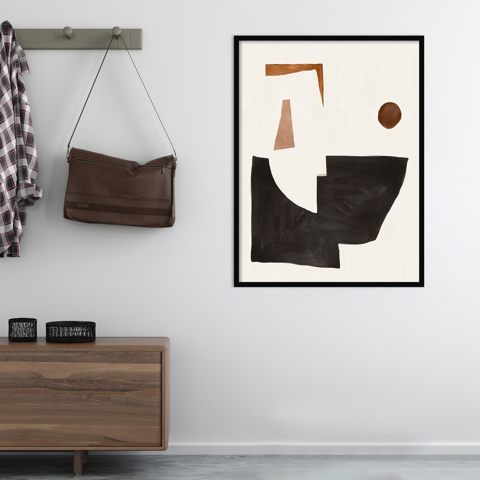 Blockway II Print by Sozi, Black, 31" W x 41" H