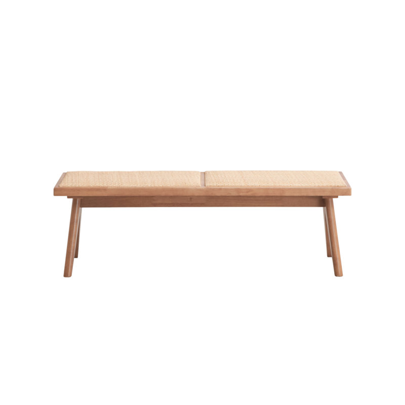 Banc en rotin et finition naturelle Velentina