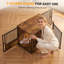 Mobilier de caisse en bois pour chien, grand chenil avec plateau de rangement, cage intérieure pour animal