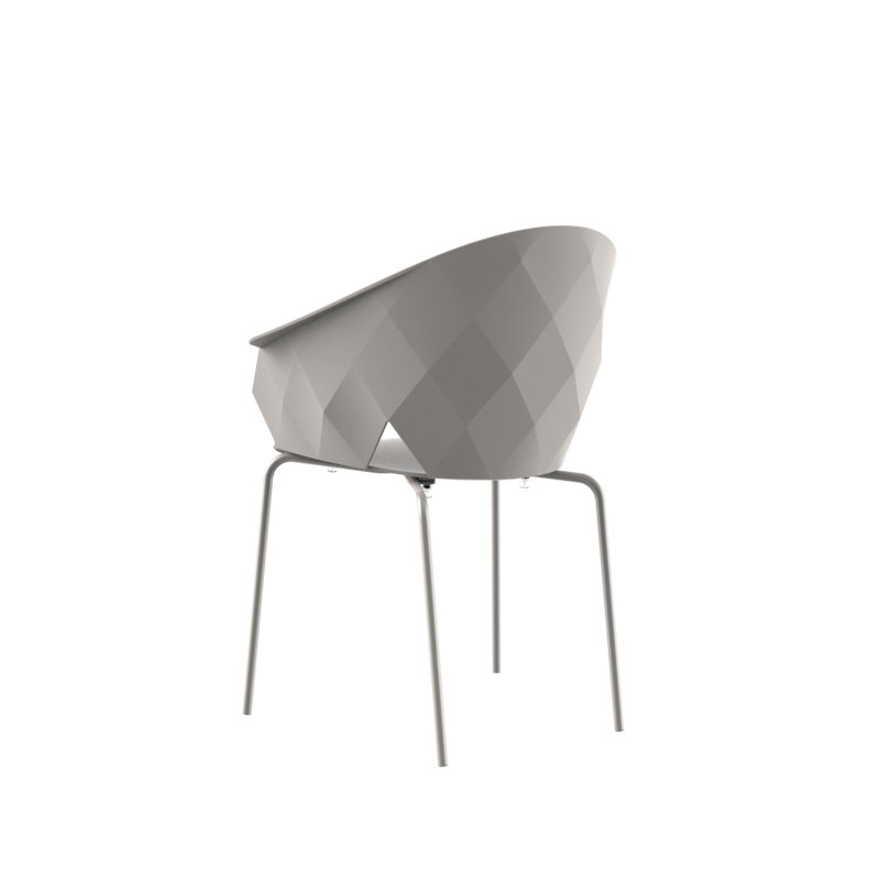 Vases Stacking Patio Dining Chair, White