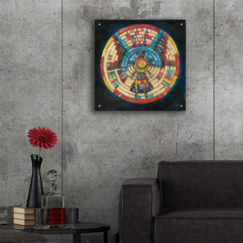 " Kachina Basket " by Carol Rowan, 24" H x 24" W x 0.2" D