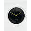 Horloge murale décorative élégante, 11,8 pouces de diamètre, noir et jaune | 100% plastique durable avec couvercle en verre véritable, épaisseur de 1,8 pouce | Parfait pour la maison, le bureau ou la cuisine, design moderne et facile à lire-105527694
