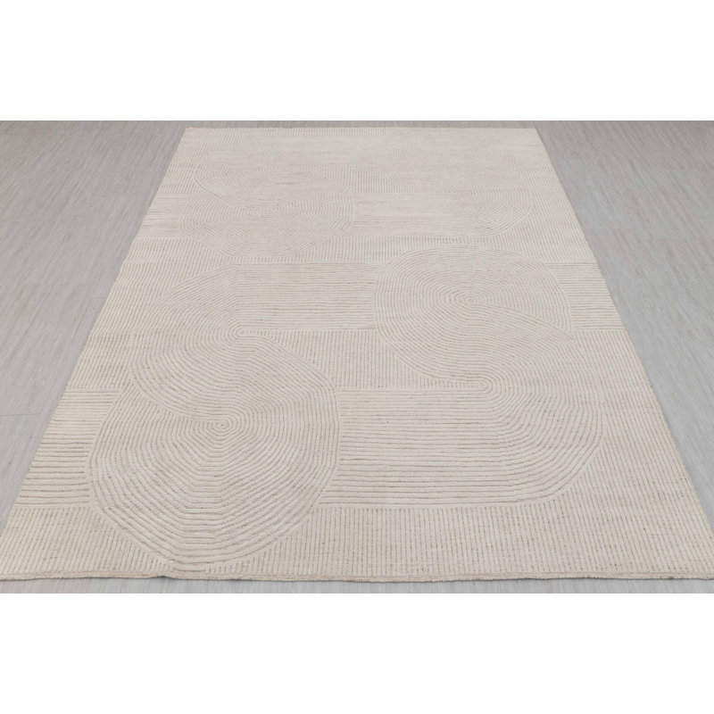 Tapis rectangulaire en laine noué à la main Stuart Street