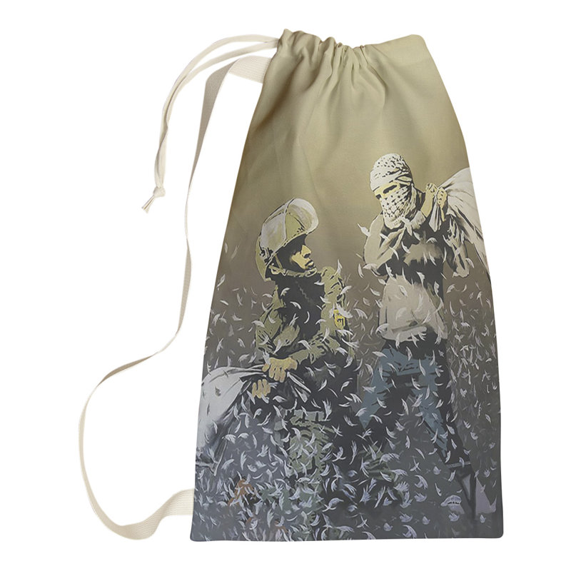 Fabric Laundry Bag with Handles, Large (36" H x 28" W x 1" D)
