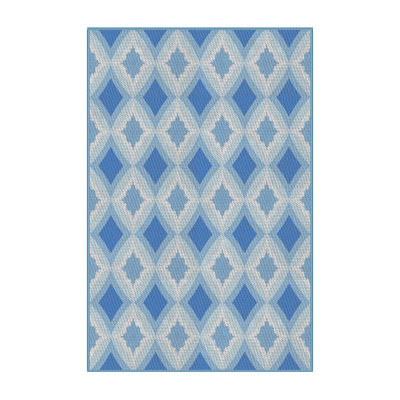 Tapis bleu ciel tissé à la machine