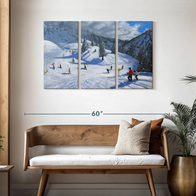 Sireci skiant à Kitzbuhel, H 28 po x l 45 po