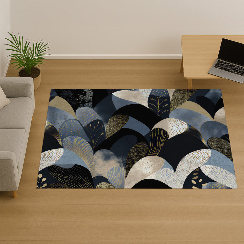 Abstract Area Rug, Runner 70 x 140 cm