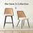 Upholstered 26.5" Rattan Counter Stool