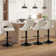 Set of 4 Swivel 24"-32" Upholstered Footrests Adjustable Height Bar Stool