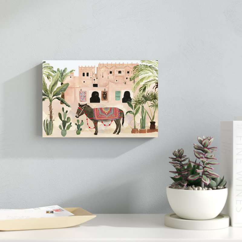 «Meet Me in Marrakech A» par Victoria Borges, reproduction d'art sur toile, H 8 po x l 12 po, Toile tendue