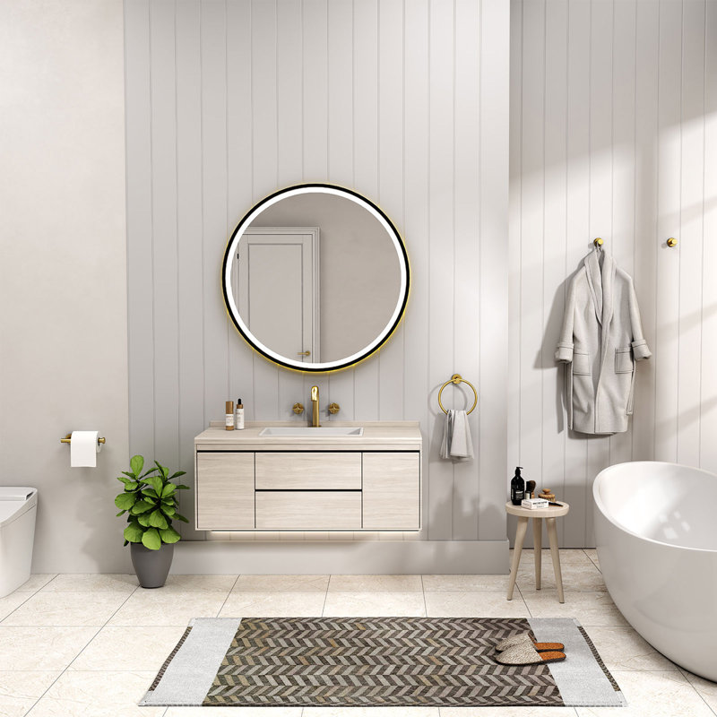 Brushed Gold Stainless Steel 4-Piece Bathroom Hardware Set