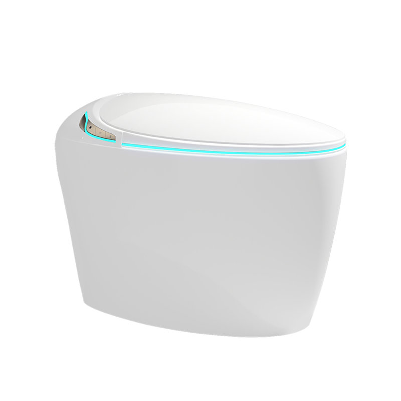Modern Smart Toilet Bidet, Auto Open/Close Seat, Foot Sensor, Warm Water & Dryer, Night , Bathroom Upgrade Open/Close, Siphonic Flushing, Fixture