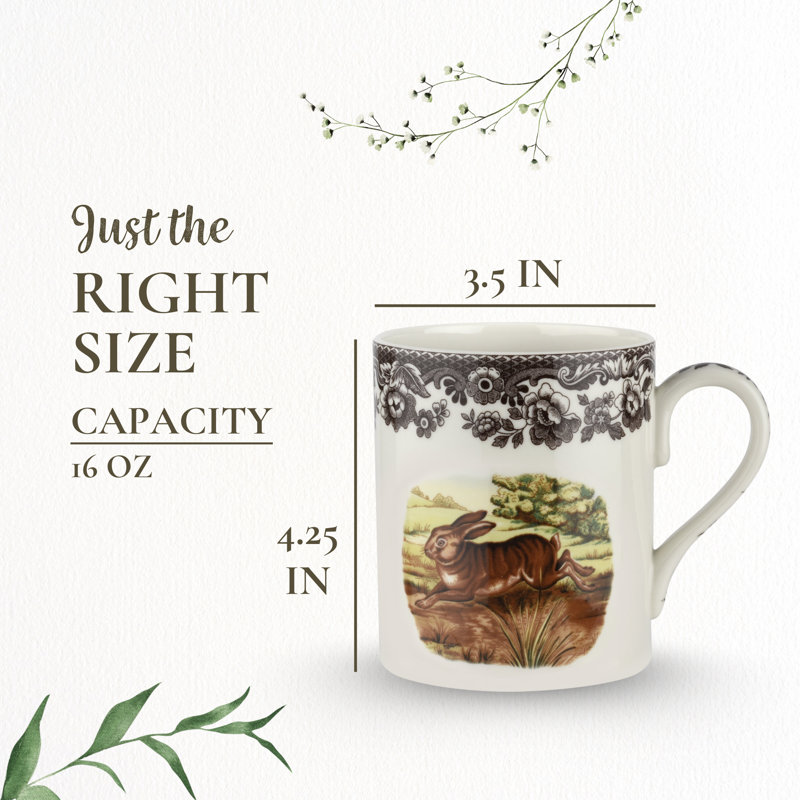 Spode Woodland Am.Wildlife Mug 16 Oz Rabbit