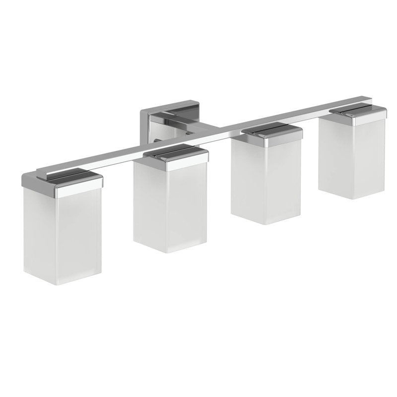 90 Degree Modern Dimmable 3-Light Wall Mounted Bathroom Vanity Lighting Fixture, Chrome, 4
