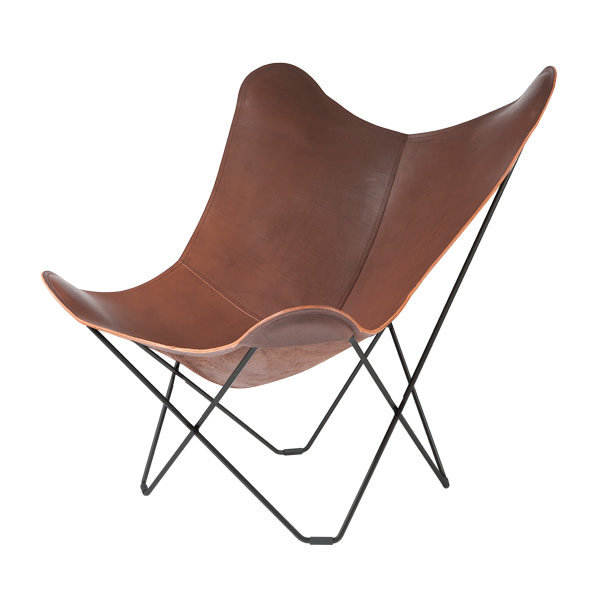 Dominick Faux Leather Accent Chair, Brown