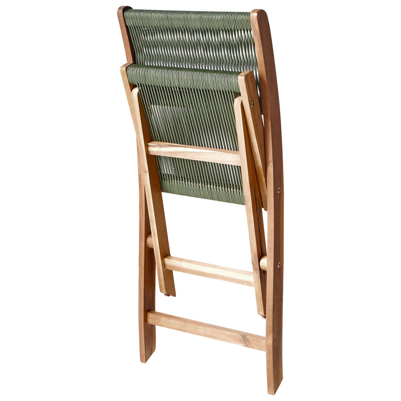 Bolaji Folding Patio Dining Side Chair, Green