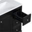 [Cabinet seulement] Meuble-lavabo noir de 36 po (lavabo non inclus)