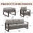 Drazen Wicker Steel Outdoor Seating Group-857824688-857824691