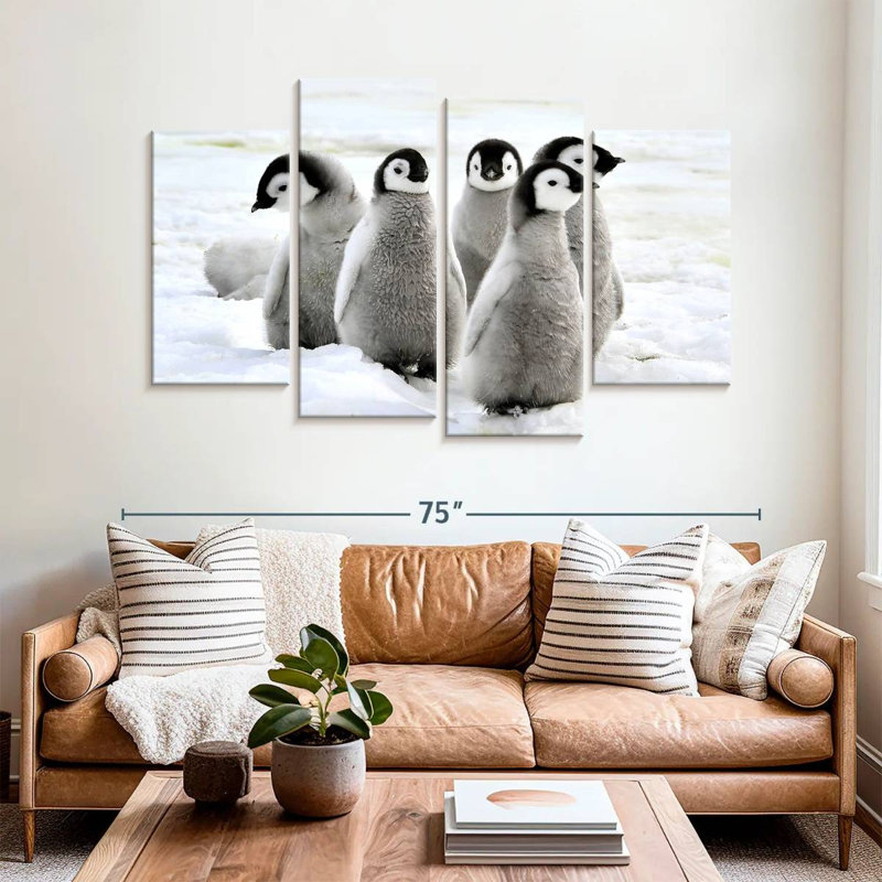 Brampt Charming Penguin Chicks, 42" H x 68" W
