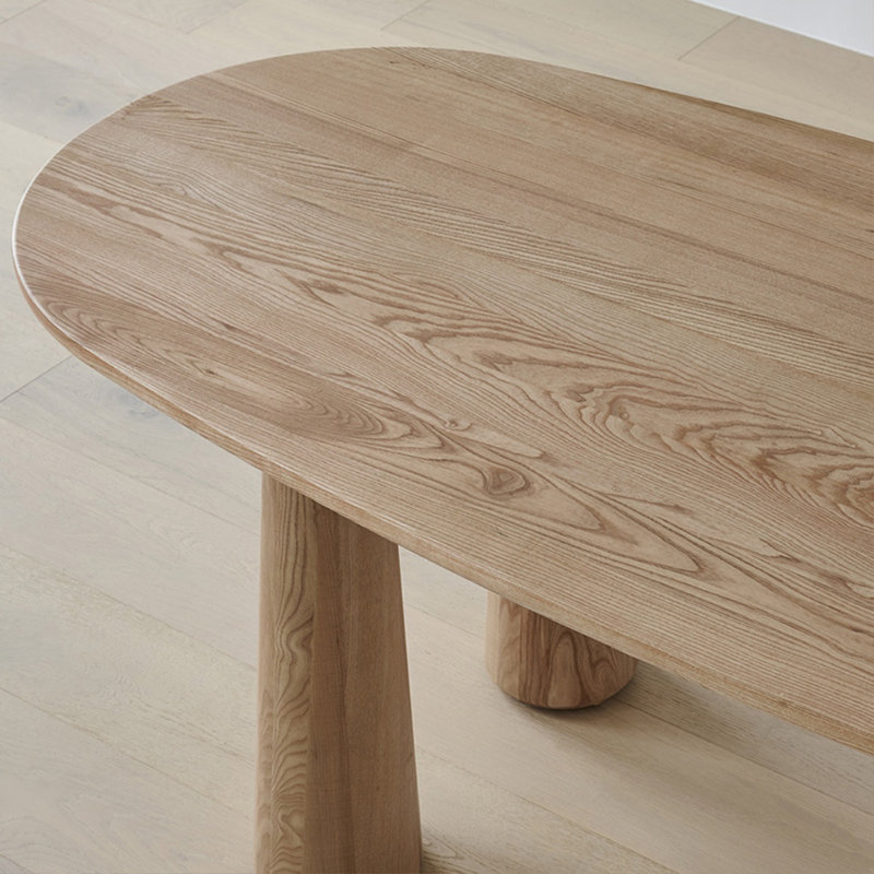 French cream-style solid wood dining table, 29.52"H x 94.48"L x 35.43"W