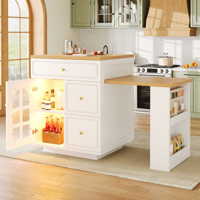 195.5 cm W Kitchen Island with Top