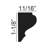 Plastic 1.12'' W x 96'' L Wall Base in Primed What