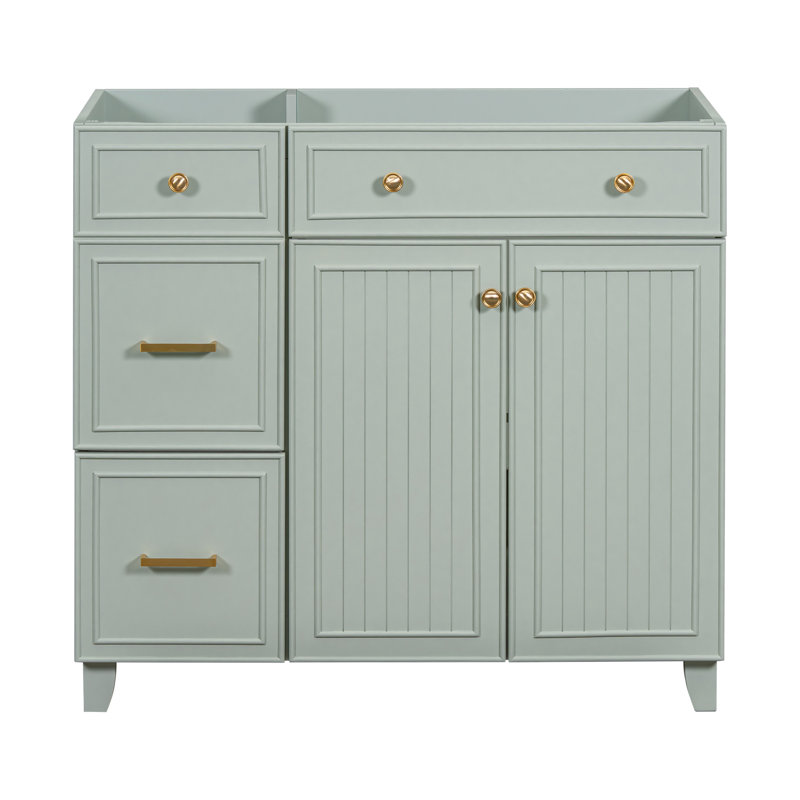 35.4'' Single Bathroom Vanity Base Only, Green