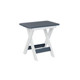Berlin Gardens Regular Top With White Base Folding End Table