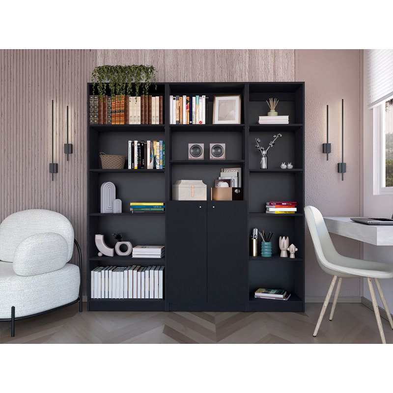 Chalemet Storage Bookcase, Black