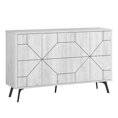 Dune Console Sideboard Geometric Design Wide 123cm