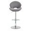 Ensemble de 2 tabourets de bar réglables avec dossier et repose-pieds, chaises de bar à hauteur de comptoir pour cuisine, pub - gris-218873484