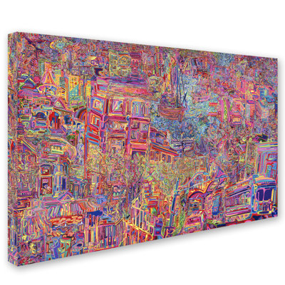 City' Graphic Art Print on Wrapped Canvas -  Trademark Fine Art, ALI5596-C1624GG