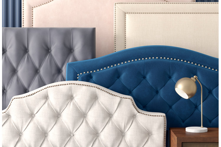 several headboard designs layered in front of each other